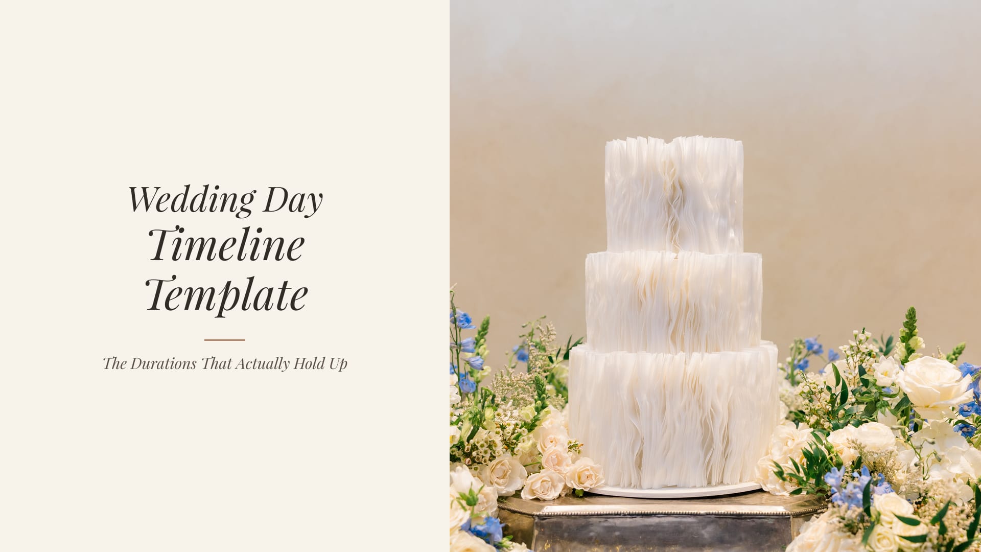 Wedding Day Timeline Template: The Durations That Actually Hold Up