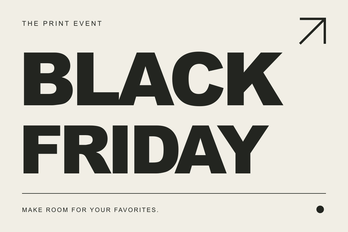 Black Friday print event campaign artwork