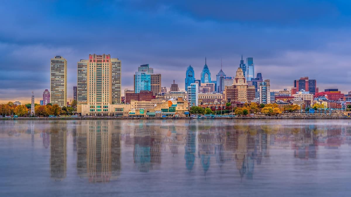 Scenic view of Philadelphia, Pennsylvania — a popular wedding destination