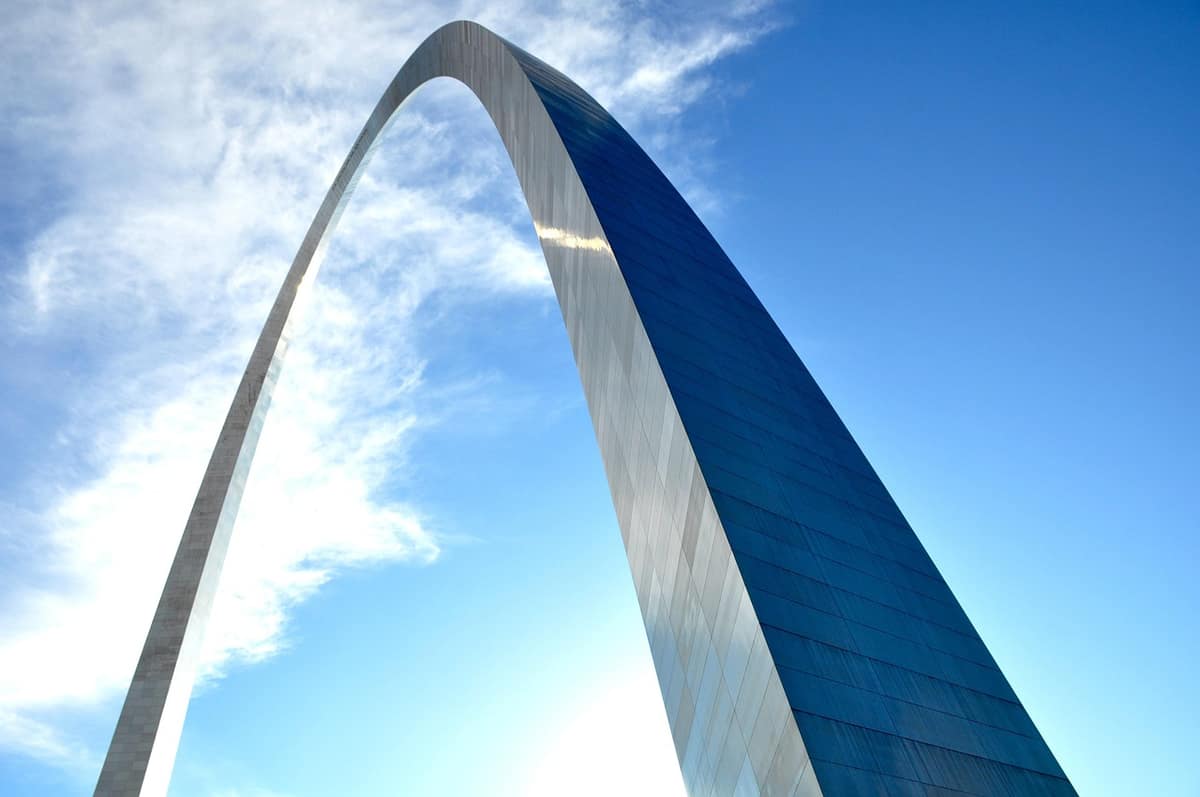 Scenic view of St. Louis, Missouri — a popular wedding destination